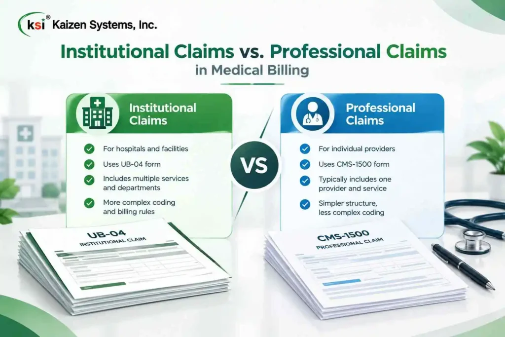 Institutional Claims vs. Professional Claims in Medical Billing